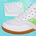 Unisex Durable Lightweight Table Tennis Shoes - Fashion Walking Commute Sneaker for Women - Anti-Slip Badminton Shoes (White Black,10.5)