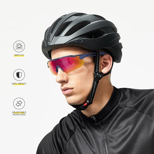 Image of Cycling Glasses, TR90 Unbreakable Frame Polarized Anti-UV400 Sports Sunglasses