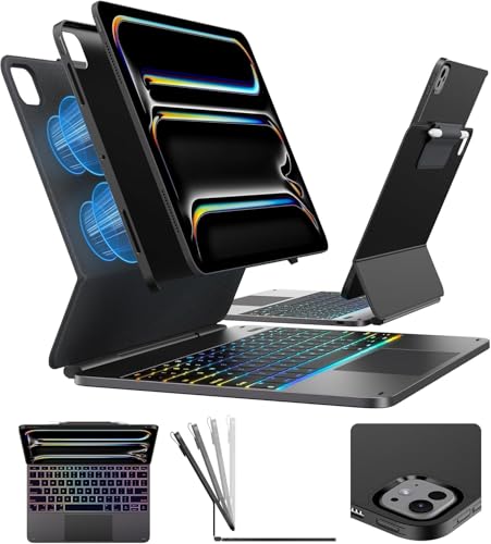 Funda teclado iPad Pro 13 pulgadas para trabajar en movilidad con soporte flotante