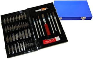TCP Global Deluxe Cutting Knife Set with Case Similar to Exacto - 56 Piece Precision Hobby Knife Set