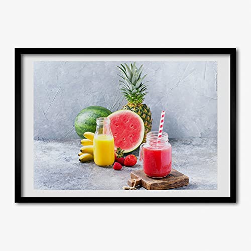 Cadre en bois moderne Tulup avec peinture photo affiche de qualité