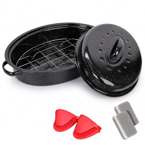 Bajindan 16 Inch Enamel Roasting Pan