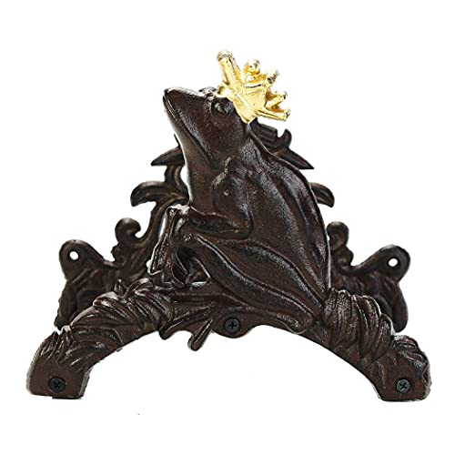 Sungmor Soporte para manguera de jardín de hierro fundido, montaje en pared, decorativo para manguera de jardín, decoración de jardín y patio