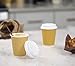 Comfy Package [12 oz. - 50 Sets Insulated Kraft Ripple Paper Hot Cups, Disposable Coffee Cups With Lids - Ideal for Hot Beverages, Travel, and Office Use