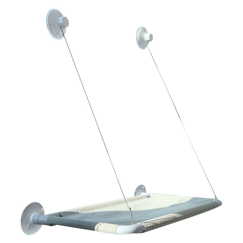 ATORSE™ Sunbath Cat Window Perch Hanging Bed Hammock Suction Cup Pet Dog Khaki-image-3