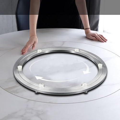 Tidevib Lazy Susan Table de salle à manger de cuisine, plateau tournant avec décalage de hauteur, plaque de roulement en alliage d'aluminium de 8 à 10 mm d'épaisseur, pour surfaces de 12,7 à 40,6 cm