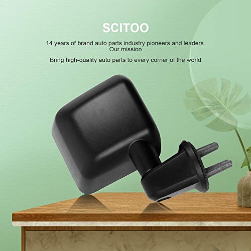 Scitoo Side View Mirror Passenger Side Mirror Compatible With 2007-2017 For Jeep Wrangler Manually Folding Non-Heated Right Side Mirror Replace Mirror Parts Exterior Mirror Black Ch1321271 #TOP5