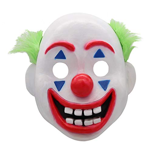 Dc Movie Joker Mask with Led Light Scary Mask Clown Cosplay Halloween Masquerade Costume Accessory