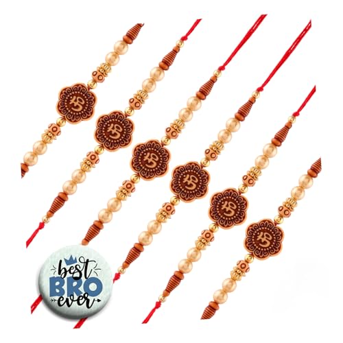 ascension Multicolor Om Design Rakhi For Brother Bhabhi Raksha Bandhan Gift Band Moli Bracelet Stone Rakhi For Bhai Rakhi with Roli Tilak & Best Brother Fridge Magnet (Pack of 6) (B0CD2J9KW8) Amazon Price History, Amazon Price Tracker