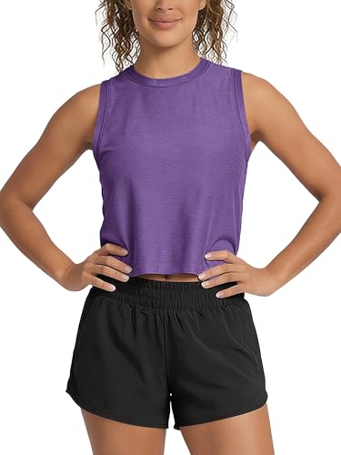 Image of ODODOS Women's Performance Tank Ultra Soft odSTRATUM Tech Sleeveless Tee Shirts High Crew Neck Pullover Top
