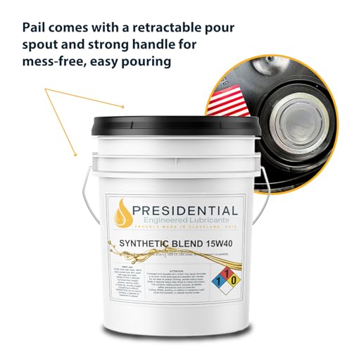 Aceite de motor Presidential Synthetic Blend 15W40 5 galones miniatura 5