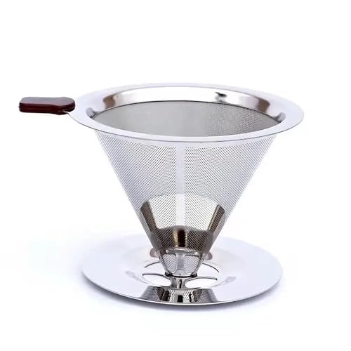 Filtro de Café 101 de INOX Reutilizável Sustentável Sem Papel Econômico Prático Filtro de Café por Gotejamento Fácil de Transportar Mantém o Sabor Natural do Café Fácil de Usar e Limpar Premium