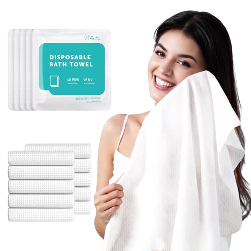 10 Pack Disposable Bath Towels Durable Large Portable Thicken Camping Towels for Travel Hotel Business Trip Swimming Pet Towels Sauna Spa Hot Spring Water Play 55X27.5