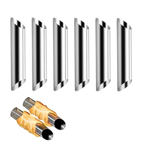 Molde de cuerno de crema en forma de cono de acero inoxidable, moldes para hornear en forma tubular, kits de tubos de formas de cannoli, para pastelería danesa, forma de candado, croissant, rollo de