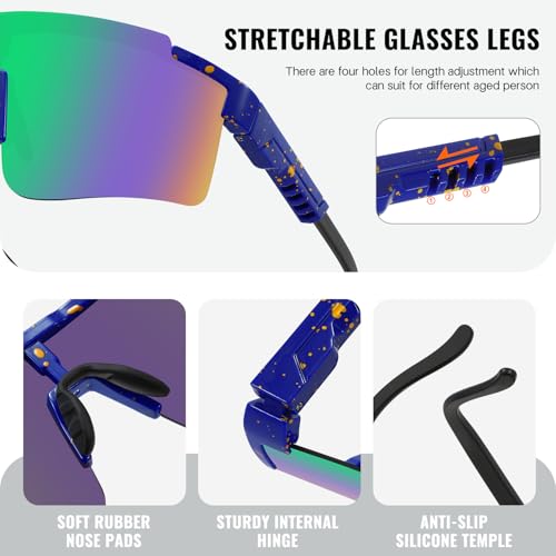 image for NICBOOY Sports Fan Sunglasses, Oversized Sports Sunglasses, UV400 Prot