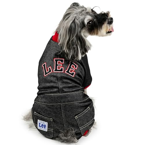 ペットパラダイス 犬 服 秋 Lee 赤 リブ ロンパース 小型犬 【参考 DS 中くらいダックス (〜5kg) ペットパラダイス国内直営店72店舗展開2025/10/1時点】