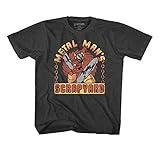 mega man 7 passwords snes Offiziell lizenzierte Waren Mega Man - Unisex-Kind Scrapyard Schild T-Shirt, Small (7-8), Black Heather