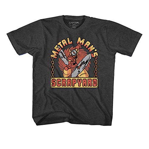 Mega Man Capcom Video Game Metal Man's Scrapyard Sign Toddler T-Shirt Tee Black