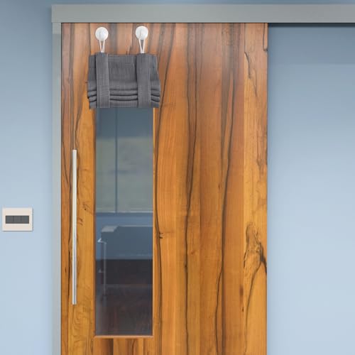 NICETOWN Lockdown Shade for Clasrooom Window Covering, Privacy Thermal Insulated Linen Blackout Small Window Curtains for Kitchen Basement, 1 Panel, 8