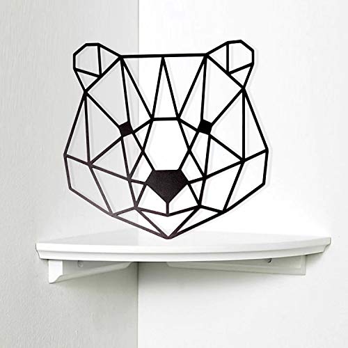 Metal Wall Art Decor | Geometric Wall Art Bear Animal Head Wall Art Decor For Livingroom / Bedroom Home Decor | Modern Hanging Wall Artwork For Kids Room / Nursery Room Decoration -10 X 10 Inches #TOP4