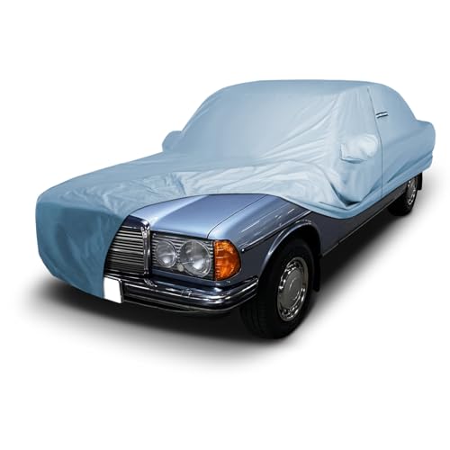 Image of iCarCover Premium Car Cover for 1980-1994 Mercedes-Benz 200E, 230E, 280E, 200CE Heavy Duty Waterproof All-Weather Automobiles Custom Fit Indoor Outdoor UV Snow Protection Covers with Straps and Bag