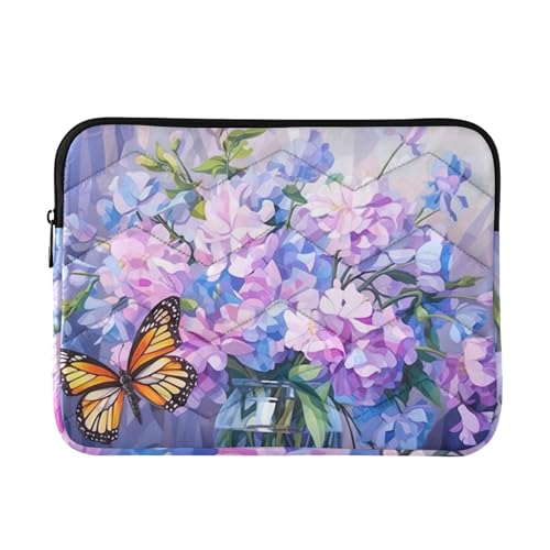 Funda para portátil 13-14 pulgadas impermeable con diseño flores miniatura 1