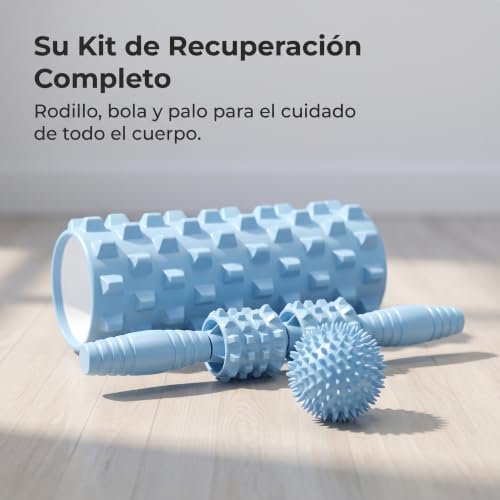 Rodillo de masaje muscular y flexibilidad: kit verde matcha de recuperación 6