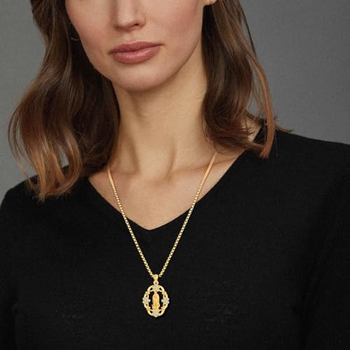 AENEAS Virgin Mary Necklace Miraculous Medal Women Medalla de la Virgen Milagrosa Virgen de Guadalupe Gift Jewelry for Birthday Christmas2