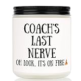 Niyewsor Soccer Coach Gifts, Lavender Scented Soy Wax Candle, Best Coach Gifts from Basketball/Baseball Team, Thank You Gift for Fitness/Athletic/Personal Trainer, Handmade, 7oz
