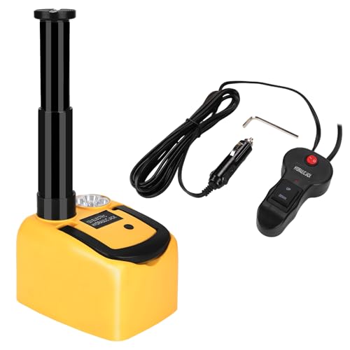 FEANISIFEI Electric Car Jack 5 Ton 12V Hydraulic Jack Lift (Lifting Range: 6.1~17.7 inch) with Led Light for SUV Sedan Truck Change Tires