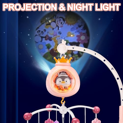 Zfszsy Baby Mobile For Crib, Crib Mobiles With Music And Lights, Nursery Hanging Mobile For Girls Boys Bassinets Toys thumb #1
