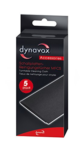 Dynavox Schallplattenreinigungstücher MFCS (5 Tücher), Zubehör für Schallplatten, sorgfältige Reinigung