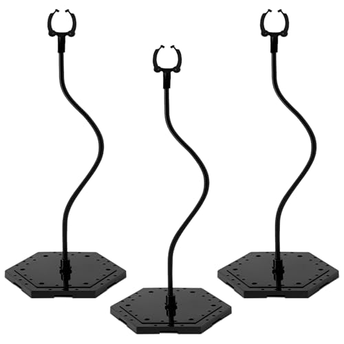 eZAKKA Action Figure Stand, Figure Display Stand Figure Holder Compatible with Gundam HG RG 1/144 Scale Figure Model, 3 Pack