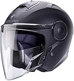 Poids 1150g (+/- 50g) Caberg Soho Casque Jet, Schwarz/Matt, S (55/56)
