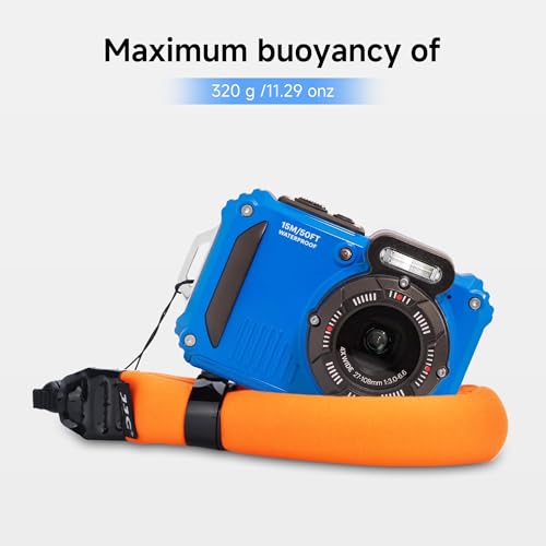 PROfezzion Pływający Pasek na Nadgarstek, Wodoodporny, do Urządzeń Podwodnych Olumpus TG-7 TG-6 TG-5 TG-4, Nikon W300 W100 Gopro Panasonic Lumix (Pomarańczowy i Zółty)