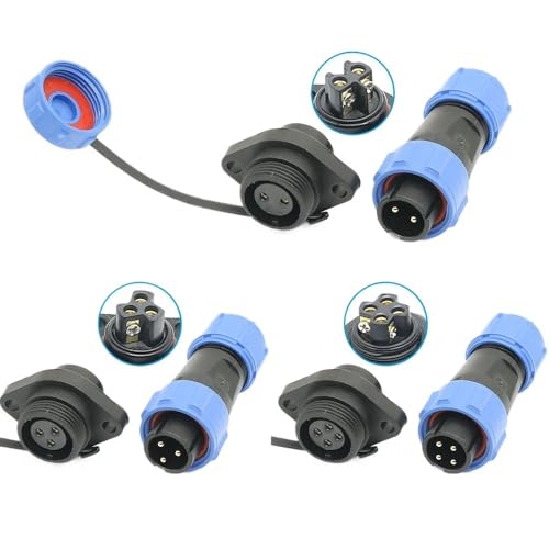 Connecteur étanche IP68 SL21 3 broches mâle femelle pour câblage extérieur