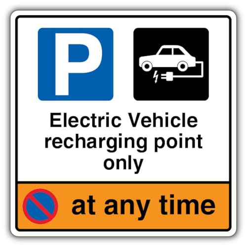 Panneau photoluminescent véhicule électrique 300x225mm alu composite