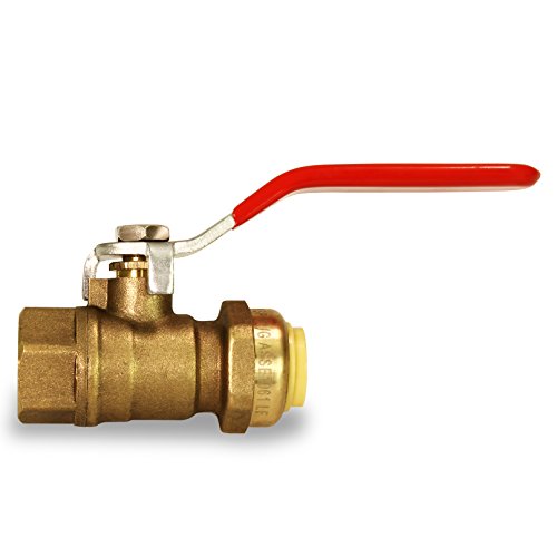 Everflow Supplies Pushlock UPBVF12 1/2 Inch Push X Female Ball Valve for Push-Fit Valve, Full Port Ball Valve Design w/Single Lever Heavy Duty Rust Resistant Handle, Forged Brass Construction - Thumbnail 6