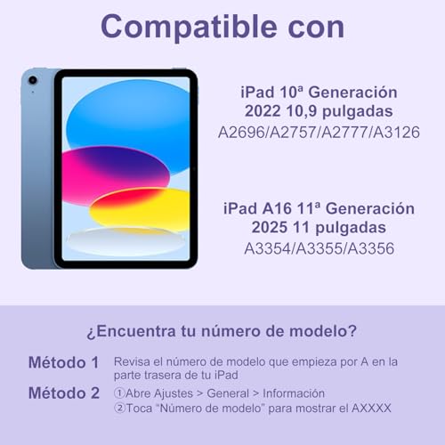 Teclado para iPad 11 Retroiluminado 7 Colores Funda Magnética Vobafe con Ñ Español 2