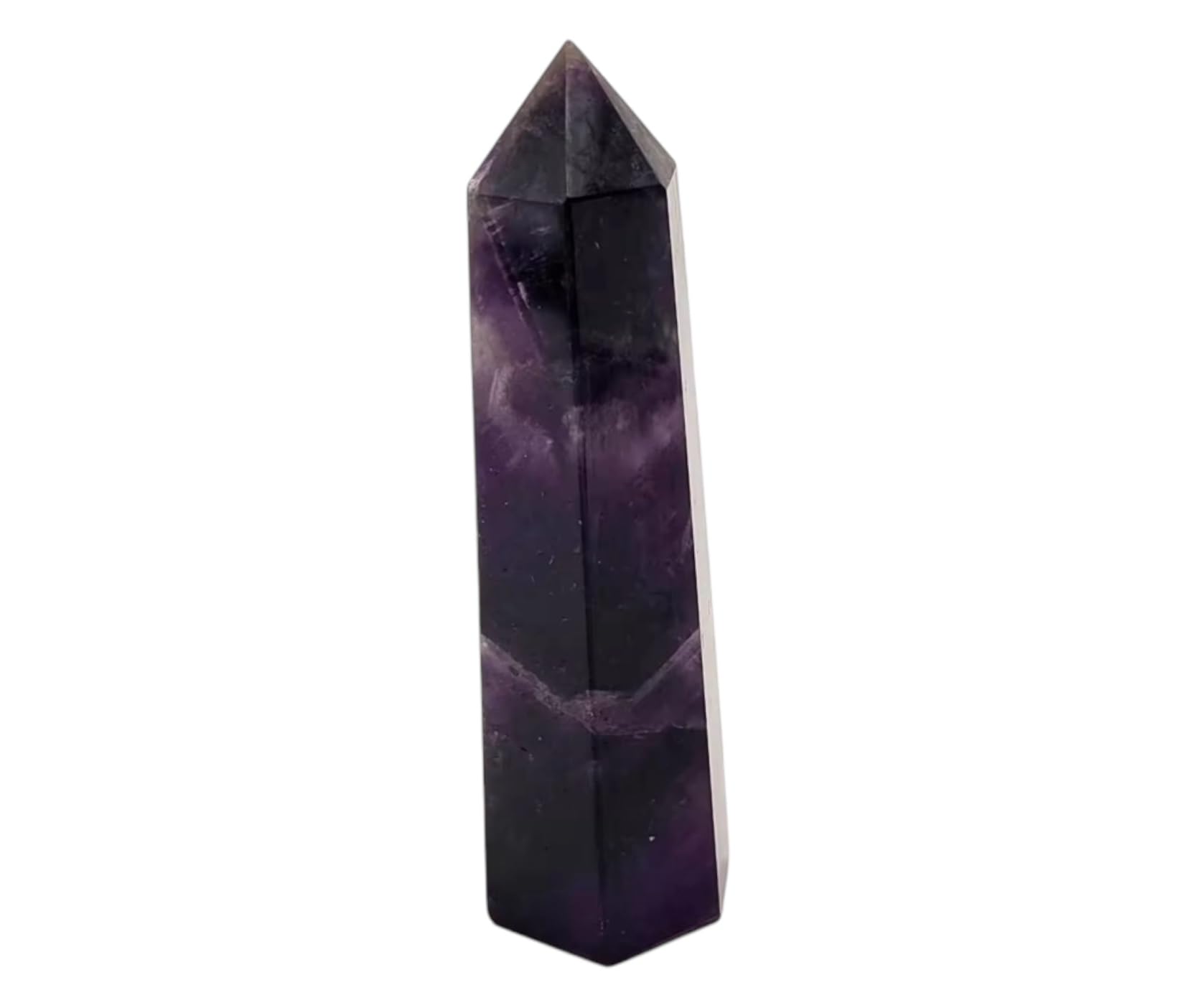 Pandiui23 Torre de Piedra Amatista, de Varita de Cristal Amatista, Columna de Cristal Amatista Hexagonal,Varitas de Cristal de Roca, varitas de Amatista, Torre (Amatista, 7-8 CM)