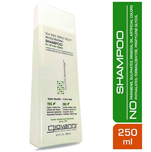 Image of Giovanni Organic Tea Tree Triple Treat Invigorating Shampoo with No Parabens, No Sulphates, No Mineral Oil