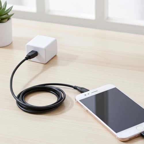 USB Sync-Kabel, Ladekabel, Datenkabel 1m schwarz für TOLINO Vision 4 HD, Page, Vision 3HD, Shine 2HD, Vision2 und Epos E-Book-Reader mungoo