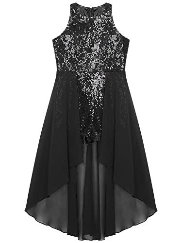 Jeeyjoo Kids Girls Chiffon Sleeveless Sequined Birthday Prom Party Jumpsuit Pageant Dancing Romper Gowns Black 12 Years #TOP4