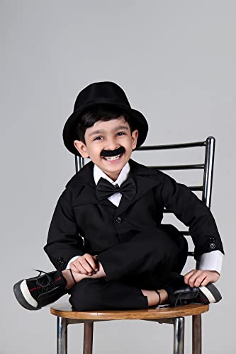 Image of BookMyCostume Charlie Chaplin Dress for Boys | Comic Character Fancy Dress Costume | Charlie Chaplin Costume for Kids 8-10 years