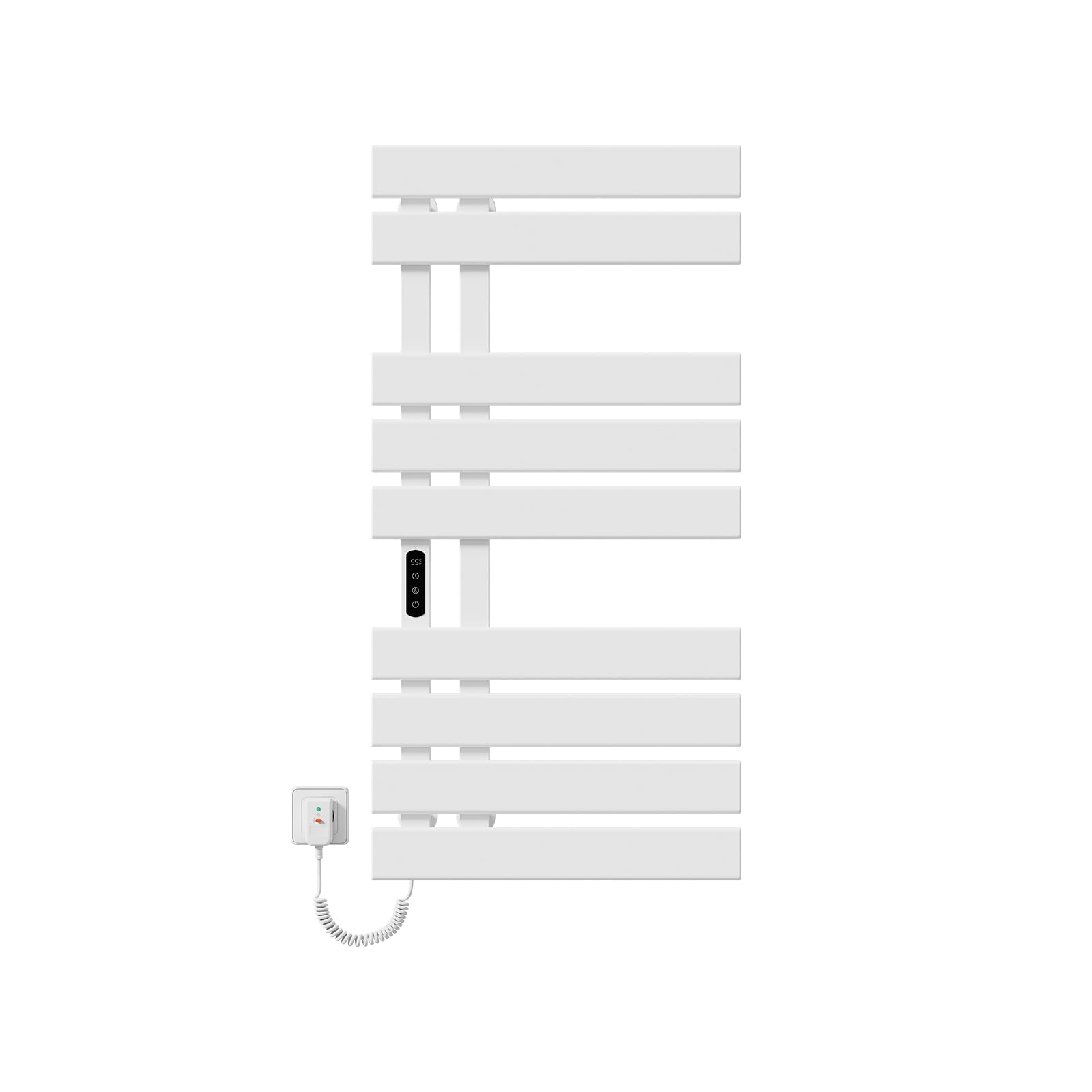 EMKE Scaldasalviette Elettrico 1000x500mm 320W Bianco, Lato Sinistro con Schermo Tattile, Controllo Wi-Fi e Funzione Timer