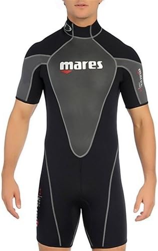 Mares Mens Reef 2.5mm Shorty (Small, Black/Silver) by Mares
