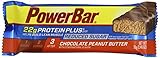 PowerBar Protein Plus 22g, Chocolate Peanut Butter Reduced Sugar, 2.46-Ounce Bars (Pack of 12)
