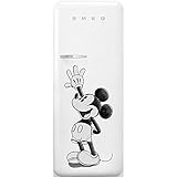  Smeg FAB28RDMM4 – Kühlschrank mit Gefrierschrank, 50er-Jahre-Stil, belüftet, 270 Liter, rechts öffnend, mit Mickey-Mouse-Dekoration, Klasse A+++