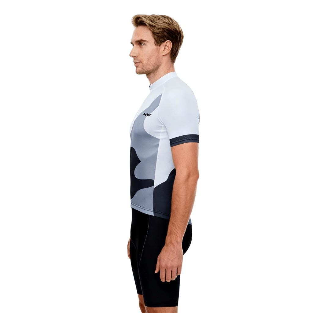 Moxilyn Ensemble maillot de cyclisme à manches courtes pour homme - Maillot de cyclisme à manches courtes + pantalon de cyclisme avec gel 9D - Veste et pantalon de cyclisme en gaze d'origine