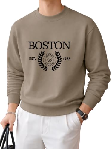 Image of Noble Monk Men's Round Neck Sweatshirt | Casual Long Sleeve Pullover | Regular Fit Winter Wear Top | Stylish Daily Outerwear